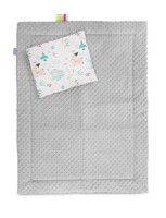 Σετ Βαμβακερό Πάπλωμα Sensillo Minky Animals Light Grey 75x100