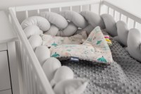 Σετ Βαμβακερό Πάπλωμα Sensillo Minky Animals Light Grey 75x100