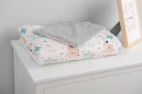 Σετ Βαμβακερό Πάπλωμα Sensillo Minky Animals Light Grey 75x100