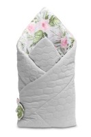 Χειμερινός Υπνόσακος - Κουβέρτακι Sensillo Velvet Flowers Grey