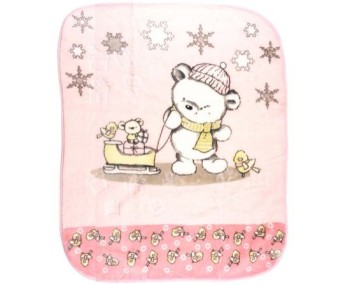 Recos κουβέρτα παιδική Pink Snowflakes