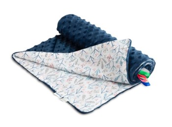 Minky Κουβέρτα Sensillo Navy Blue Viburnum