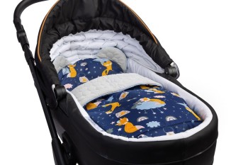 Σετ Καροτσιού Waffle Sensillo Navy Blue Foxes
