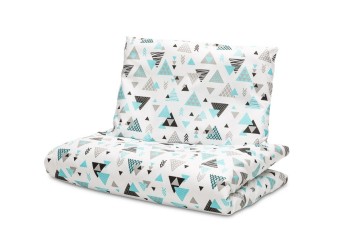 Σετ κρεβατιού 2 τεμαχίων Sensillo Triangles Blue