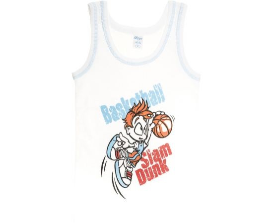 Biyo Kids Αμάνικο Φανελάκι Με Στάμπα Basketball Vest Top Λευκό