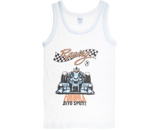 Biyo Kids Αμάνικο Φανελάκι Με Στάμπα Formula Vest Top Λευκό