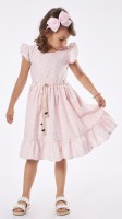Εβίτα Παιδικό Φόρεμα Κοντομάνικο Ροζ 238222