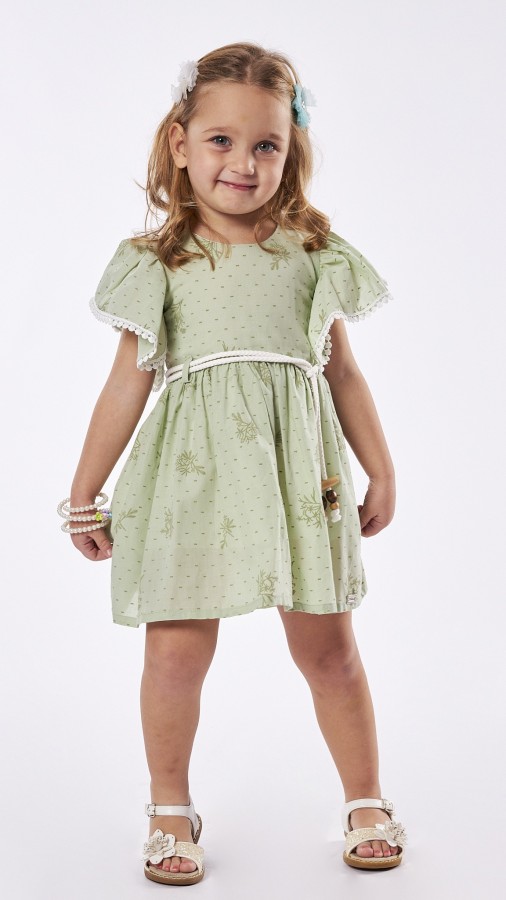 Εβίτα Παιδικό Φόρεμα Κοντομάνικο Πράσινο 238226