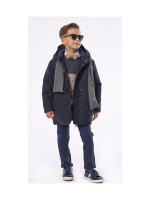 Hashtag Παιδικό Παλτό Μοντγκόμερι Κοντό με Κουκούλα Navy Μπλε 239811