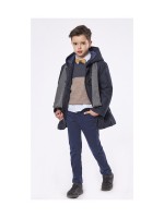 Hashtag Παιδικό Παλτό Μοντγκόμερι Κοντό με Κουκούλα Navy Μπλε 239811