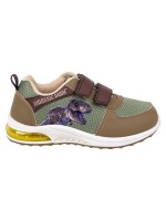 Jurassic Park Παιδικά Sneakers με Σκρατς & Φωτάκια Καφέ 2300006092