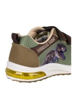 Jurassic Park Παιδικά Sneakers με Σκρατς & Φωτάκια Καφέ 2300006092