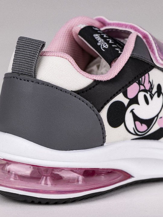 Cerda Παιδικά Sneakers με Φωτάκια Γκρι με Δώρο καλτσάκια Minnie Mouse  2300006096