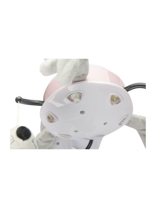 Caretero Ηλεκτρικό Relax Μωρού Κούνια Raffi Pink για Παιδί έως 12kg 37175317