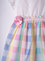 Εβίτα Παιδικό Φόρεμα Κοντομάνικο Πολύχρωμο